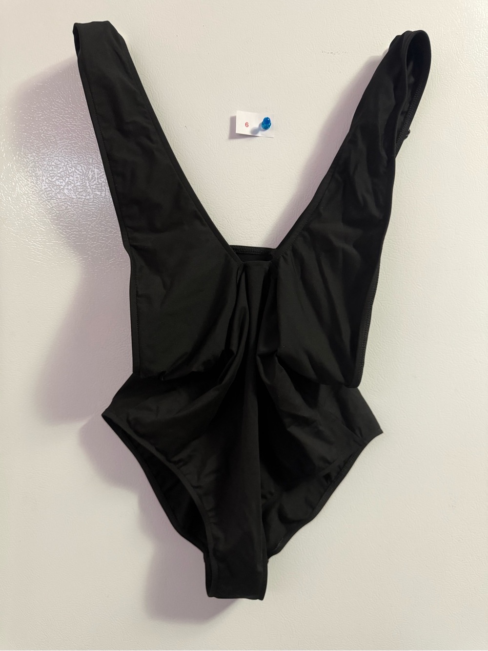 BONDI BORN Black One-Piece Swimsuit - Sleek V-Back